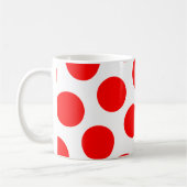 Big White and Red Polka Dots Kaffeetasse (Links)