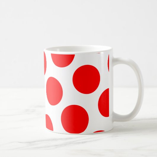Big White and Red Polka Dots Kaffeetasse (Rechts)