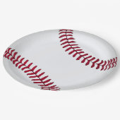 Big White Baseball Pappteller (Schrägansicht)