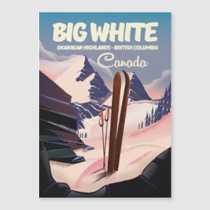 Big White British Columbia Kanada Ski. Magnetkarte
