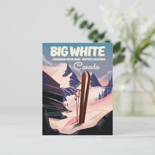 Big White British Columbia Kanada Ski. Postkarte (Stehend Vorderseite)