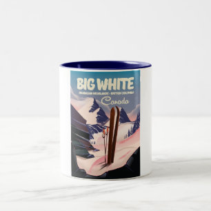 Big White British Columbia Kanada Ski. Zweifarbige Tasse
