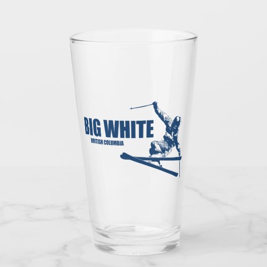 Big White British Columbia Skier Glas (Vorderseite)
