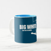 Big White British Columbia Skier Zweifarbige Tasse (Vorderseite Links)