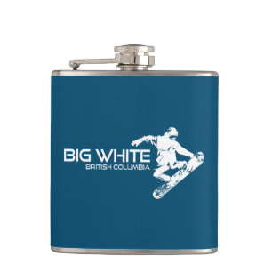 Big White British Columbia Snowboarder Flachmann