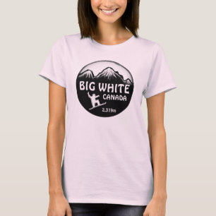 Big White Canada Rosa Snowboard Art Ladys T-Shirt