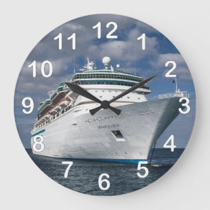 Big White Cruise Schiff Große Wanduhr