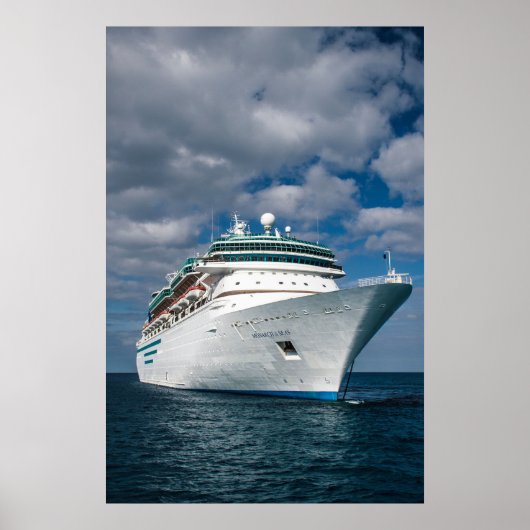 Big White Cruise Schiff Poster (Vorne)