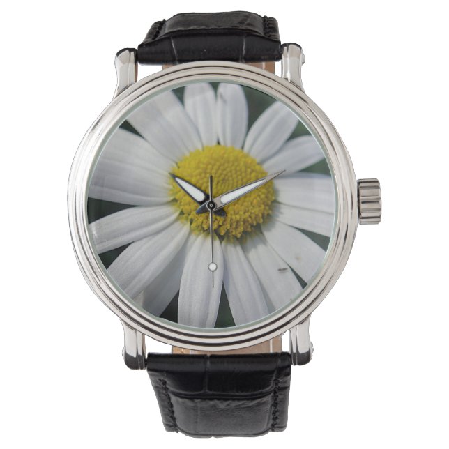 Big White Daisy Armbanduhr (Vorderseite)