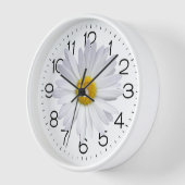 Big White Daisy auf Weiß Uhr (Winkel)