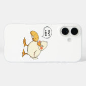 Big White Duckling Eating Broad - Funny Angry Case-Mate iPhone Hülle (Rückseite (Horizontal))
