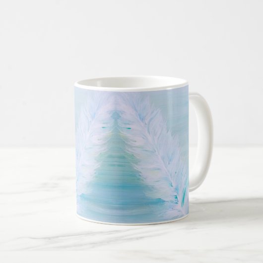 Big White Feather Kaffeetasse (VorderseiteRechts)