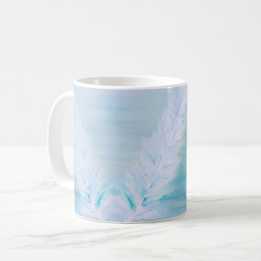 Big White Feather Kaffeetasse (Vorderseite Links)