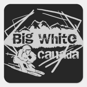 Big White Kanada Skifahrer Aufkleber