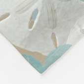 Big White Sand Dollars Muster Beige Fleecedecke (Ecke)
