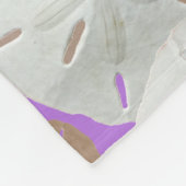 Big White Sand Dollars Muster Lavendel Fleecedecke (Ecke)