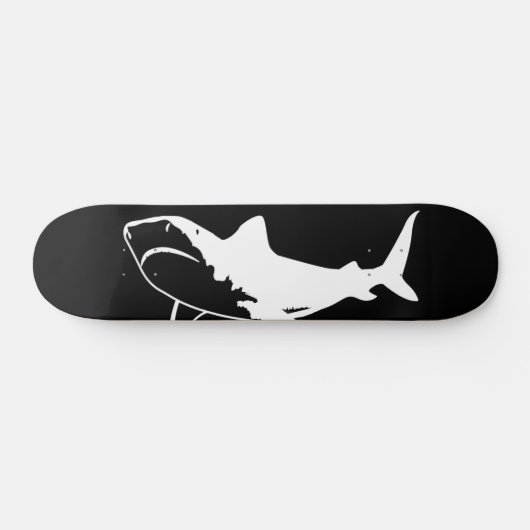 Big White Shark Skateboard (Horizontal)