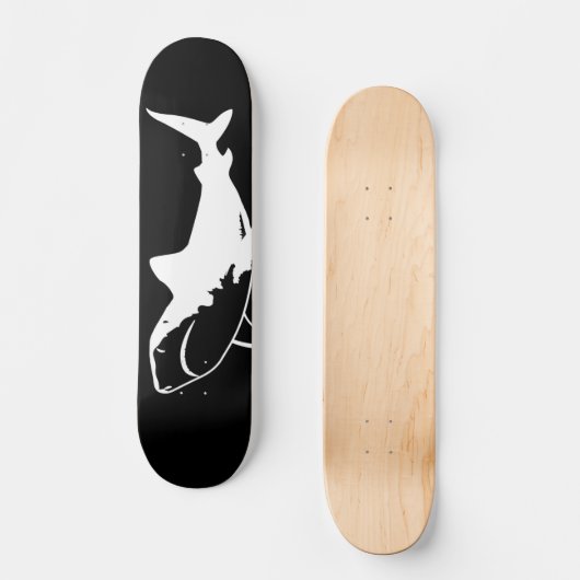 Big White Shark Skateboard (Vorderseite)
