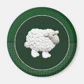Big White Sheep Magnet (Vorne)