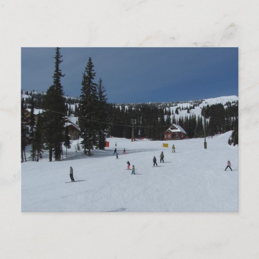 Big White Ski Szene Postkarte (Vorderseite)