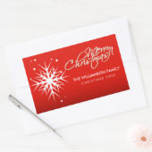 Big White Snowflake - Holiday Stickers/Labels Rechteckiger Aufkleber (Umschlag)