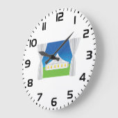 Big White Zelt Große Wanduhr (Winkel)