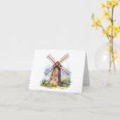 Big Windmill BLANK Karte (Gelbe Blume)