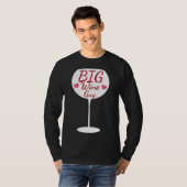Big Wine Typ Weinglas Typografie T-Shirt (Vorne ganz)