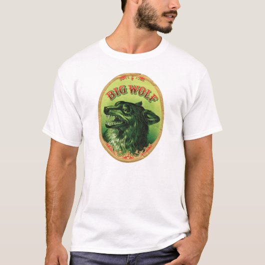 Big Wolf Zigarrenetikett T-Shirt (Vorderseite)
