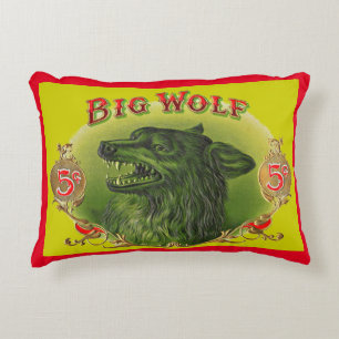 Big Wolf Zigarrenlabel Dekokissen