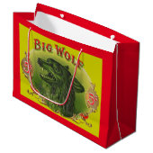 Big Wolf Zigarrenlabel Große Geschenktüte (Vorderseite Schrägansicht)