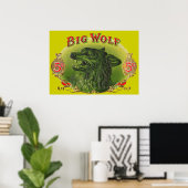 Big Wolf Zigarrenlabel Poster (Heimbüro)