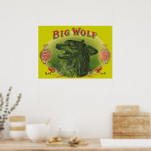 Big Wolf Zigarrenlabel Poster (Küche)
