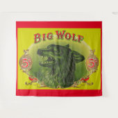 Big Wolf Zigarrenlabel Wandteppich (Vorderseite (Horizontal))