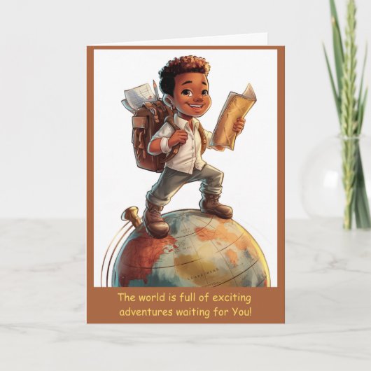 Big World Affirmation Card Feiertagskarte (Vorderseite)