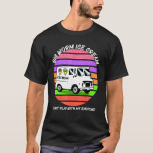 Big Worm Ice Cream Vintag Style Sunset Retro T-Shirt