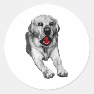 Big Yawn, Red Spark Runder Aufkleber