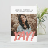 Big YAY Graduate Ankündigung (Stehend Vorderseite)