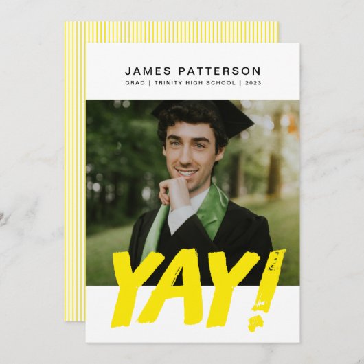Big YAY Graduate Ankündigung (Vorne/Hinten)