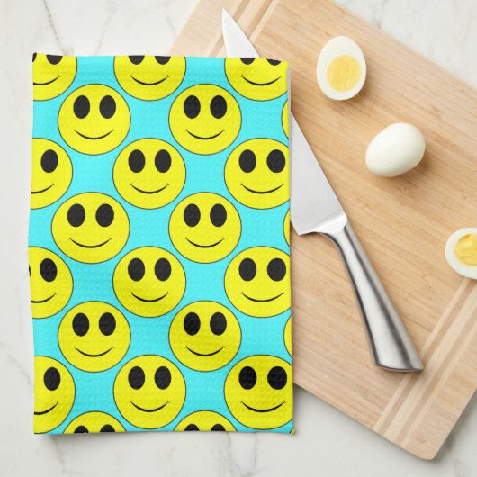 Big Yellow Allover Aqua-Kitchen Handtuch (Viertel Falte)