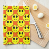 Big Yellow Allover Orange Küche Handtuch (Viertel Falte)