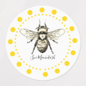 Big Yellow Bee Etiketten (Design 1)