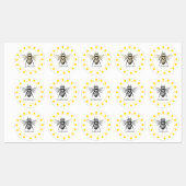 Big Yellow Bee Etiketten (Blatt)