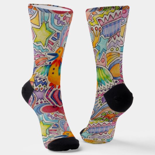 Big Yellow Bird Socken (Gewinkelt)