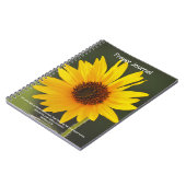 Big Yellow Blume Sonnenblume Bibel Verse Gebet Notizblock (Linke Seite)