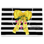 Big Yellow Bow Custom Gift Bag Große Geschenktüte (Vorderseite)