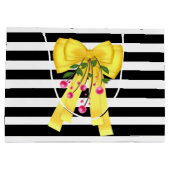 Big Yellow Bow Custom Gift Bag Große Geschenktüte (Rückseite)