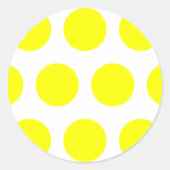 Big Yellow Dots Runder Aufkleber (Vorderseite)