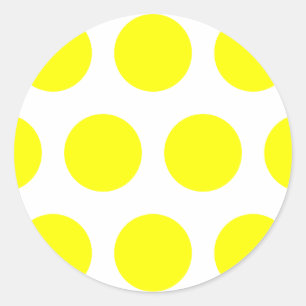 Big Yellow Dots Runder Aufkleber
