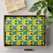 Big Yellow Happy Face Allover Seidenpapier (Geschenk)